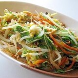 ツナと残り物野菜の卵とじ